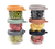 Pot de conservation repas verre sunrise color mix lot de 6