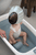 Visière de bain bébé silicone vert de gris
