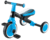 Tricycle draisienne enfant LEARNING TRIKE 2en1 bleu clair