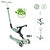 Trottinette enfant 3 roues évolutive GO-UP ACTIVE LIGHTS ECO pistache roues lumineuses