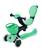 Trottinette enfant 3 roues évolutive GO-UP BABY 360 LIGHTS menthe menthe foncé roues et module lumineux