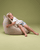 Sitzsack mit Bärenmotiv in Beige