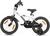 Kinderfahrrad 16" mit Stützräder, weiß-schwarz