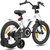 Kinderfahrrad 16" mit Stützräder, weiß-schwarz