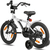 Kinderfahrrad 16" mit Stützräder, weiß-schwarz