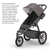Sportwagen Ridge Theo Dark Taupe inkl Babywanne V3 und MAXI COSI Babyschale Pebble 360 Essential Black mit Zubehör