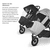 Sportwagen Ridge Theo Dark Taupe inkl Babywanne V3 und MAXI COSI Babyschale Pebble 360 Essential Black mit Zubehör