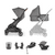 Buggy Minu V2 Greyson Charcoal Mélange inkl Babyschale Mesa i-Size, Base und Babywanne mit Zubehör