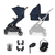 Buggy Minu V2 Noa Navy inkl Babywanne, cybex GOLD Babyschale Cloud Gi-Size Magic Black und Base G Black mit Zubehör