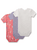 Body 3-pack rosa/lila/vit