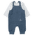 Dungarees+shirt marine strukturovaný