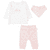 Geschenkset 3tlg offwhite/ rose gemustert