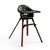 CLIKK Hochstuhl Black / Warm Brown