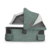 Buggy Minu V2 Gwen Green Mélange inkl Babywanne, cybex GOLD Babyschale Cloud Gi-Size Magic Black und Base G Black mit Zubehör