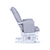 Fauteuil d'allaitement rond avec repose-pieds Canvas gris