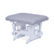Fauteuil d'allaitement rond avec repose-pieds Canvas gris