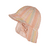 Schildmütze Musselin muschelrosa-streifen