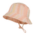 Cappello GOTS MINI in mussola a righe rosa