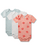 Body 3er-Pack orange/weiß/hellblau