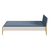 Traumliege STIENE Cashmere/Tintenblau 90x200