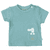 T-Shirt washed petrol strukturiert