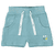 Shorts washed petrol strukturiert
