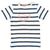 T-Shirt dark blue gestreift
