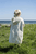 Badeponcho mit Stickmuster GOTS - Ocean Blossom