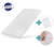 Matelas enfant housse lavable blanc 80x160x10 cm, drap housse