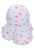 Peaked Cap Neck Guard Hearts ecru