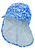 Cappello a punta con protezione del collo blu squalo