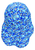 Cappello a punta con protezione del collo blu squalo