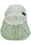 Peaked Cap med nackskydd Randig mörkgrön