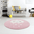 Vloerkleed CLOUD Rond roze/wit