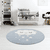 Vloerkleed Kids love Rugs CLOUD Rond balu/wit