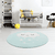 Vloerkleed CLOUD Rond mint/wit