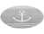 Tapis enfant Kids love Rugs ancre rond gris argenté/blanc