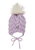 Stickad keps lila