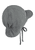 Cappello a visiera reversibile con protezione del collo verde pietra