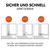 Cancelletto di sicurezza per porta Clear Step Set 2 + 21 cm White