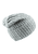 Cappello in maglia onde argento melange