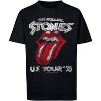 F4NT4STIC T-Shirt The Rolling Stones Rock Band US Tour '78 Front schwarz