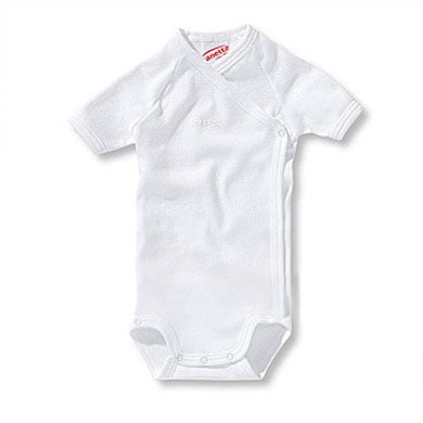 SANETTA Baby Body cruzado manga corta blanco