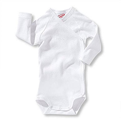 SANETTA Baby Body cruzado monocolor blanco