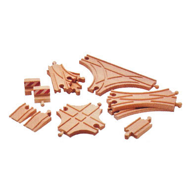 BRIO® WORLD Coffret rails aiguillages pour circuit de train évolution avancé bois 33307