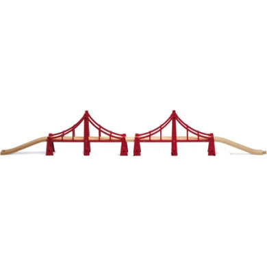 BRIO® WORLD Double pont suspendu pour circuit de train bois 33683