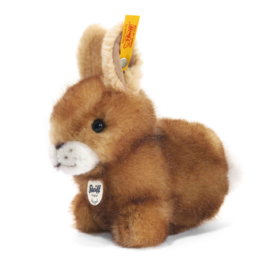 STEIFF Lapin Hoppel marron avec reflets, assis 14 cm