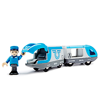 BRIO® WORLD Train de voyageurs enfant à piles bleu 33506