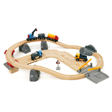 BRIO® WORLD Circuit de train de base transport de roches bois 33210