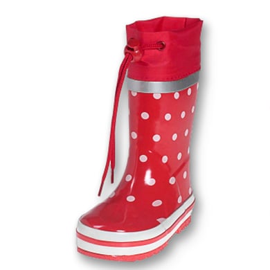 Image of PLAYSHOES Girls Stivali di gomma a pois, colore rosso